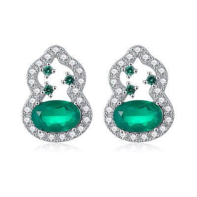 Aretes Cortos de Perlas Esmeriladas en Forma de Pera