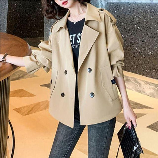 Chaqueta Casual Oversize Estilo Coreano con Cuello Solapa - Image 4