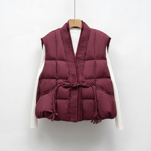 Chaleco Suelto V-Neck Colores Lisos - Estándar Nacional Otoño Invierno - Image 8