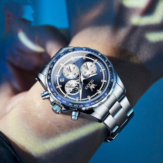 Reloj Deportivo Multifunción para Hombre con Banda de Acero Inoxidable