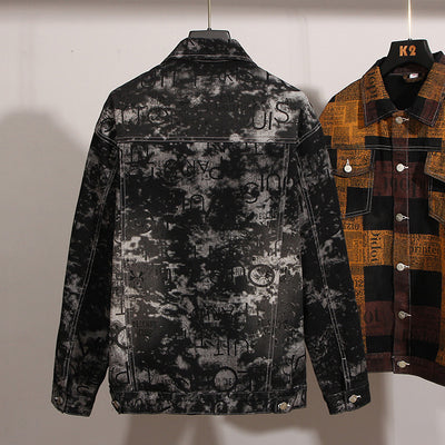 Chaqueta Denim Oversized Estampada para Hombre Talla Grande - Image 13