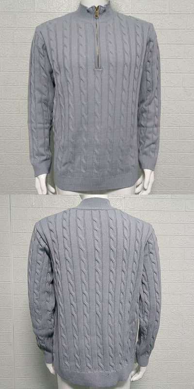 Suéter de Punto Entallado con Cierre y Cuello Mock Neck - Image 7