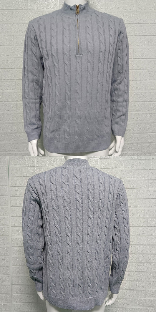 Suéter de Punto Entallado con Cierre y Cuello Mock Neck - Image 7