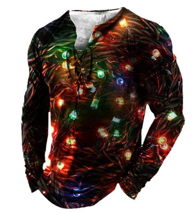 Playera Deportiva Manga Larga con Estampado Europeo y Americano para Hombre - Image 17
