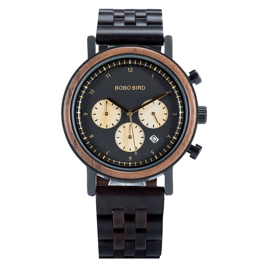 Reloj de Madera con Tres Esferas y Seis Pines - Image 7