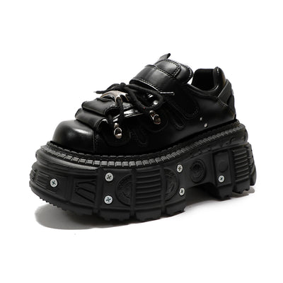 Botas Góticas Punk con Plataforma Elevadora para Mujer - Diseño Asiático con Remaches - Image 6