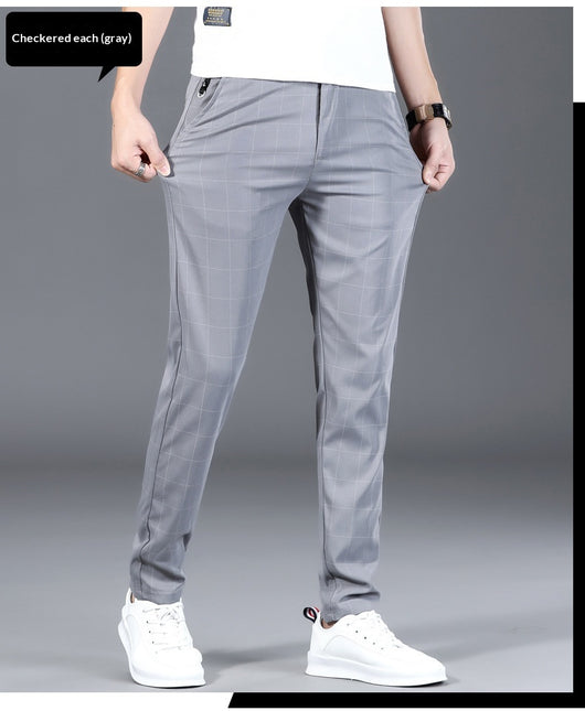 Pantalones de Vestir Cuadros Negros para Hombre - Image 9