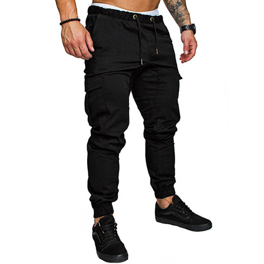 Pantalones Casuales de Tela Tejida con Cintura Ajustable - Image 3