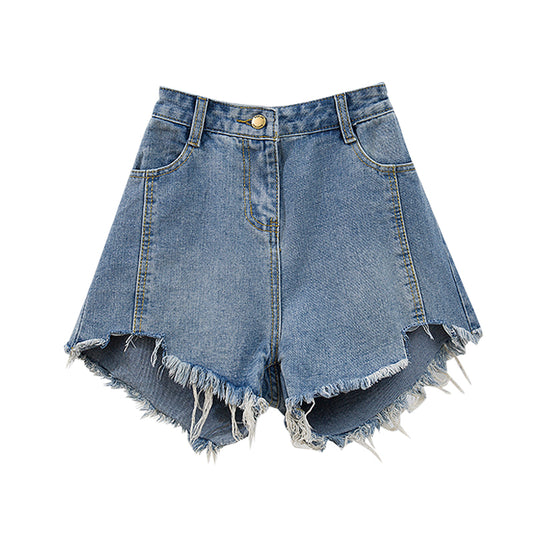 Shorts de Mezclilla Mujer Diseño Verano Bordes Rotos