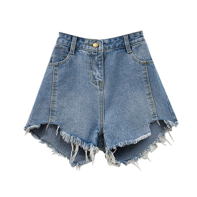 Shorts de Mezclilla Mujer Diseño Verano Bordes Rotos