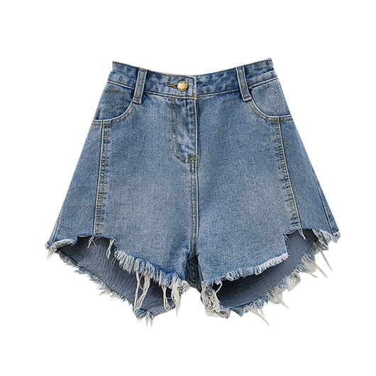 Shorts de Mezclilla Mujer Diseño Verano Bordes Rotos