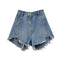 Shorts de Mezclilla Mujer Diseño Verano Bordes Rotos
