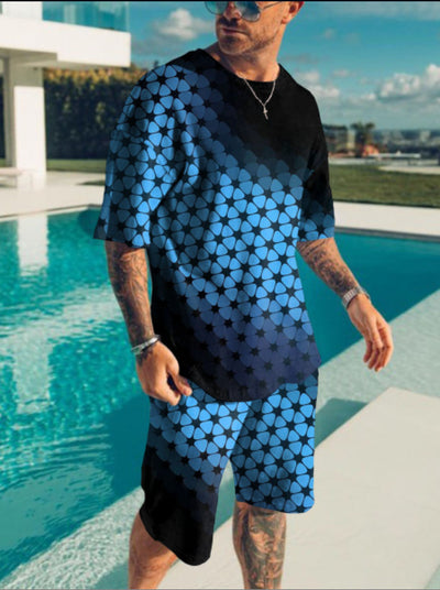 Conjunto Masculino Coreano con Estampado 3D - Traje Casual de Dos Piezas - Image 11