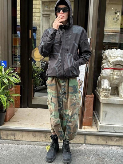 Pantalones Cargo Holgados Camuflaje para Hombre Talla Plus - Image 3