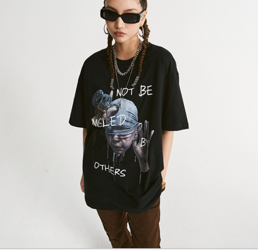 Camiseta Hip-Hop Casual con Estampado de Avatar Personalizado para Hombre - Image 4