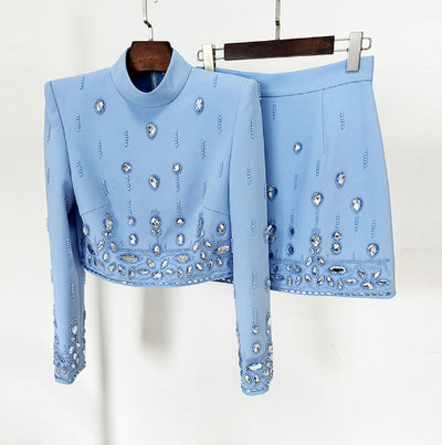 Conjunto de Falda Corta y Top Diamantado de Línea Industrial - Image 18
