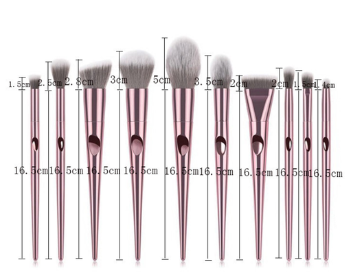 Set de 10 Brochas de Maquillaje con Mango Largo - Image 3