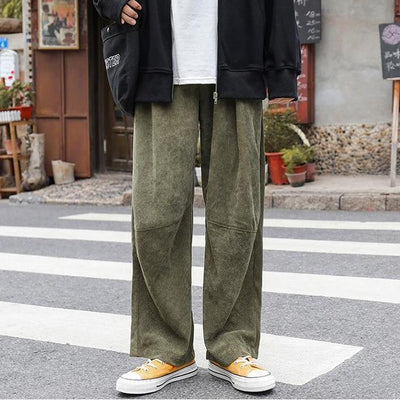 Pantalones Corduroy Holgados de Pierna Recta para Hombre - Primavera y Otoño - Image 12