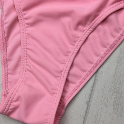 Bikini Bandage Rosa con Cortes Estratégicos - Traje de Baño Sexy Halter - Image 5