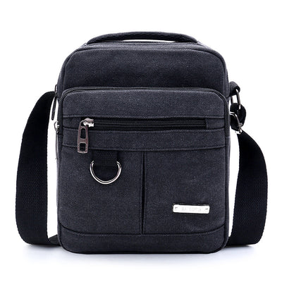 Bolsa Mensajero de Lona Multisección con Bandolera Única para Hombre - Image 3