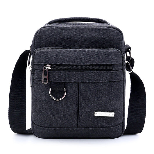 Bolsa Mensajero de Lona Multisección con Bandolera Única para Hombre - Image 3