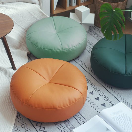 Sofá Futon Tatami de Cuero Estilo Japonés con Cojín de Piso