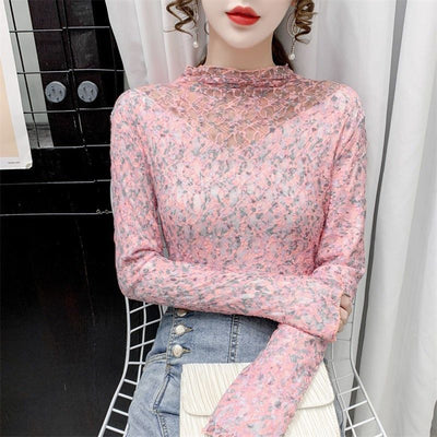 Blusa Floral de Encaje Elegante para Mujer - Image 4
