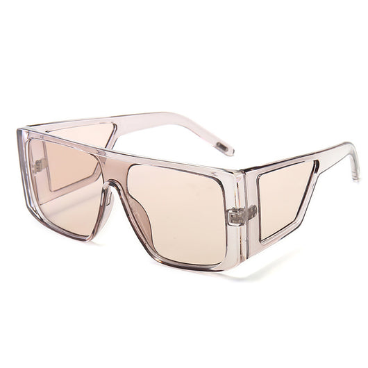 Large square-leg sunglasses with a tortoiseshell frame and brown lenses, angled on a white background. - Image 19