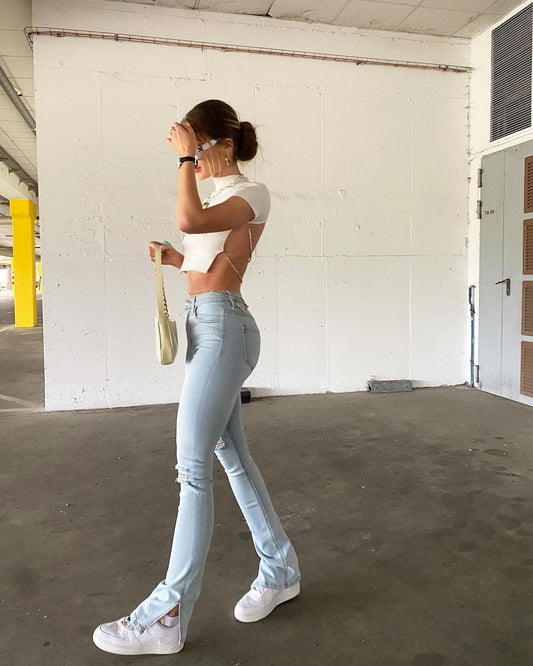 Pantalones Jeans Mujer Cintura Alta Ajustados Efecto Adelgazante Primavera - Image 2