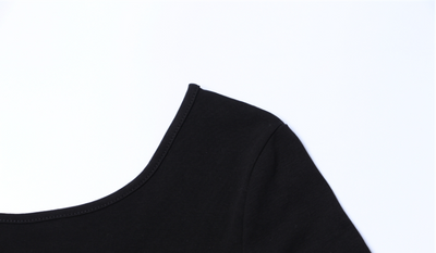Blusa Irregular de Dos Piezas en Colores Sólidos - Ajuste Slim Versátil - Image 10