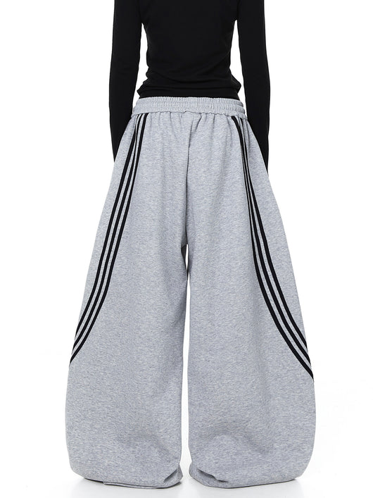 Pantalones de Chándal Cortos Retro a Rayas con Bloques de Color para Mujer - Image 10