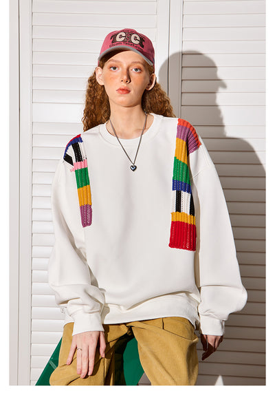 Suéter de Lana Patchwork Arcoíris Diseño Exclusivo para Mujer - Image 9