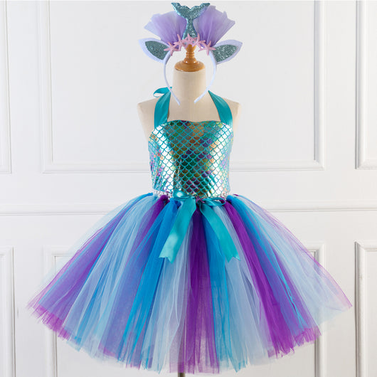 Vestido Infantil con Escamas de Pez - Diseño Elegante y Cómodo - Image 5