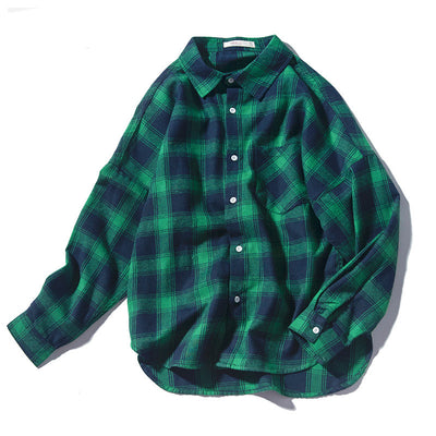 Camisa Cuadriculada Hombre Manga Larga Primavera Otoño - Image 23