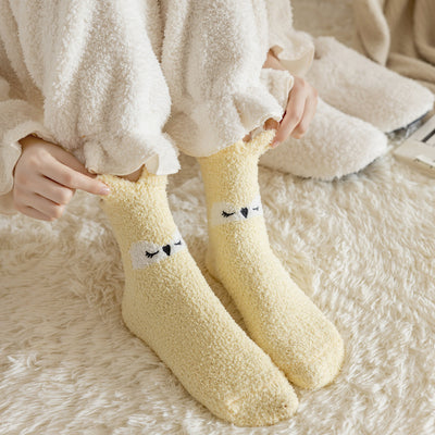 Calcetines Tubulares Suave con Diseño Tridimensional Animado para el Hogar - Image 19