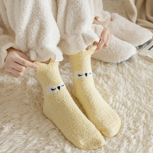 Calcetines Tubulares Suave con Diseño Tridimensional Animado para el Hogar - Image 19