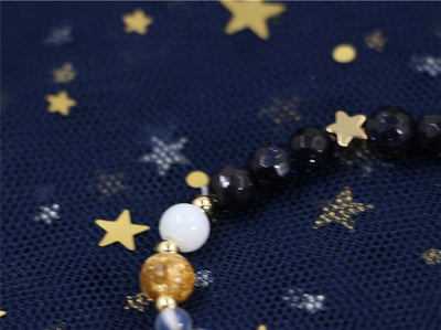 Pulsera del Universo con 8 Planetas en Piedra Azul - Image 5