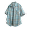 Camisa Casual de Cuadros para Hombre - Manga Corta