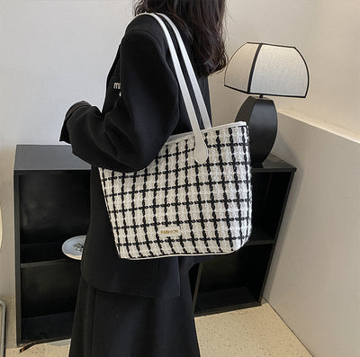 Bolso Tote Cuadros Asimétrico - Diseño Minimalista - Image 23