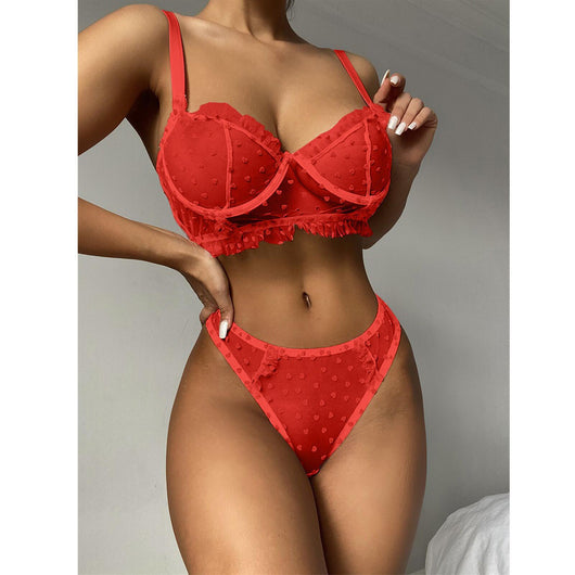 Conjunto de Lencería con Bordado 3D Amor Verano - Image 3
