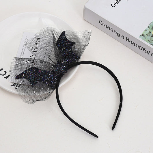 Diadema de Murciélago de Malla para Halloween - Image 2