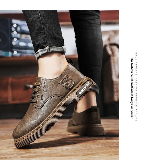 Botas de Cuero para Hombre - Estilo Casual y Trabajo - Image 22