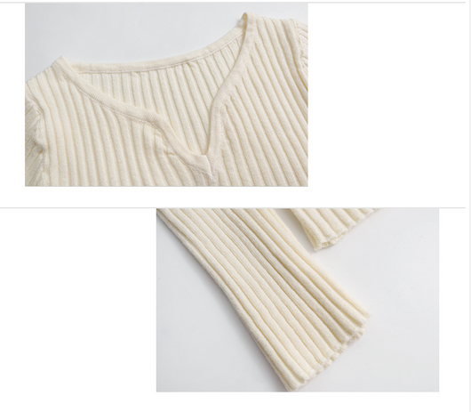 Suéter Slim Cuello V Ajustado - Prenda Base Versátil - Image 16