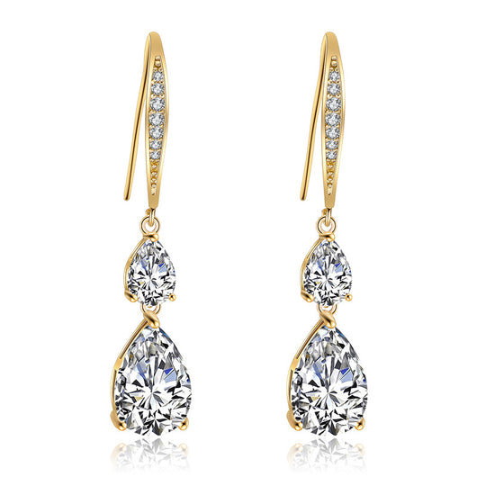 Aretes de Zircón Gota de Agua RAKOL - Elegancia Simple para Toda Ocasión - Image 14