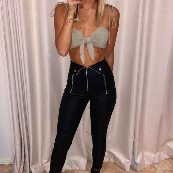 Pantalón Jogger con Cierre en Tobillo - Diseño Moderno Oscuro