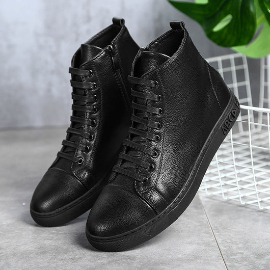 Tenis Altos Negros Talla Grande para Hombre - Image 24