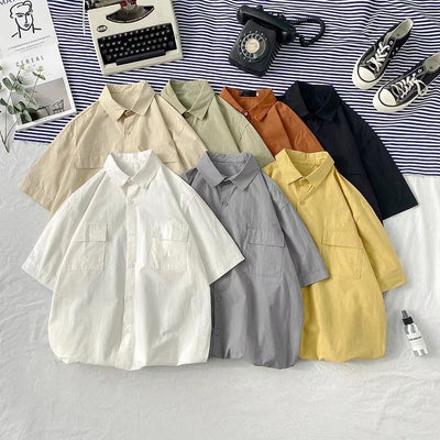 Camisa de Trabajo Coreana para Hombre - Estilo Moderno y Versátil - Image 17