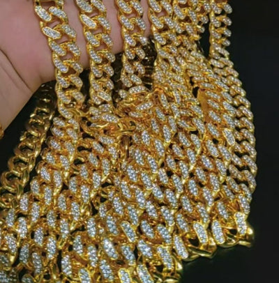 Cadena Cubana de Aleación con Strass Estilo Hip-hop para Hombre - Image 11
