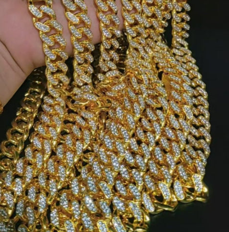 Cadena Cubana de Aleación con Strass Estilo Hip-hop para Hombre - Image 11