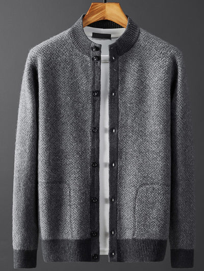 Suéter de Cachemira Holgado para Hombre - Talla Grande Reforzada - Image 16